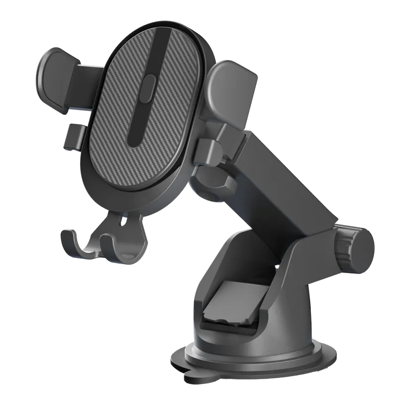 Telescopic suction car phone mount