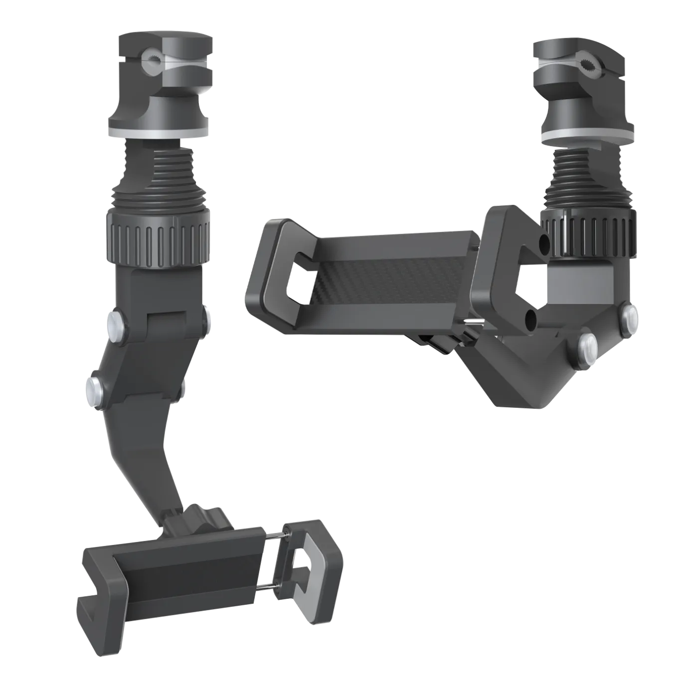 NE5362 Universall Rearview Mirror Clip Phone Holder HD-1053(NE5362) for 4.0-7", 360° & 120° Rotation，ABS-black