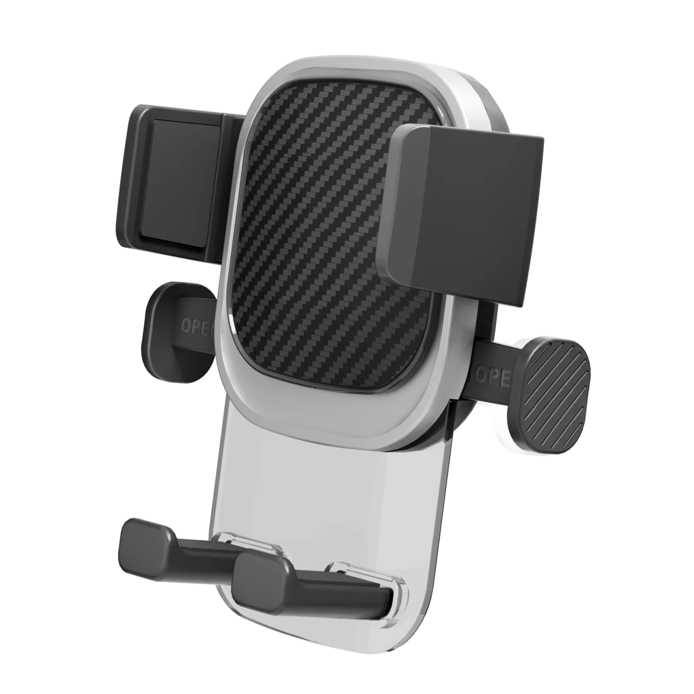 TE5087-CV Automatical Button Holder TE5087-CV Transparent Series Silver Decor for 4-7"
