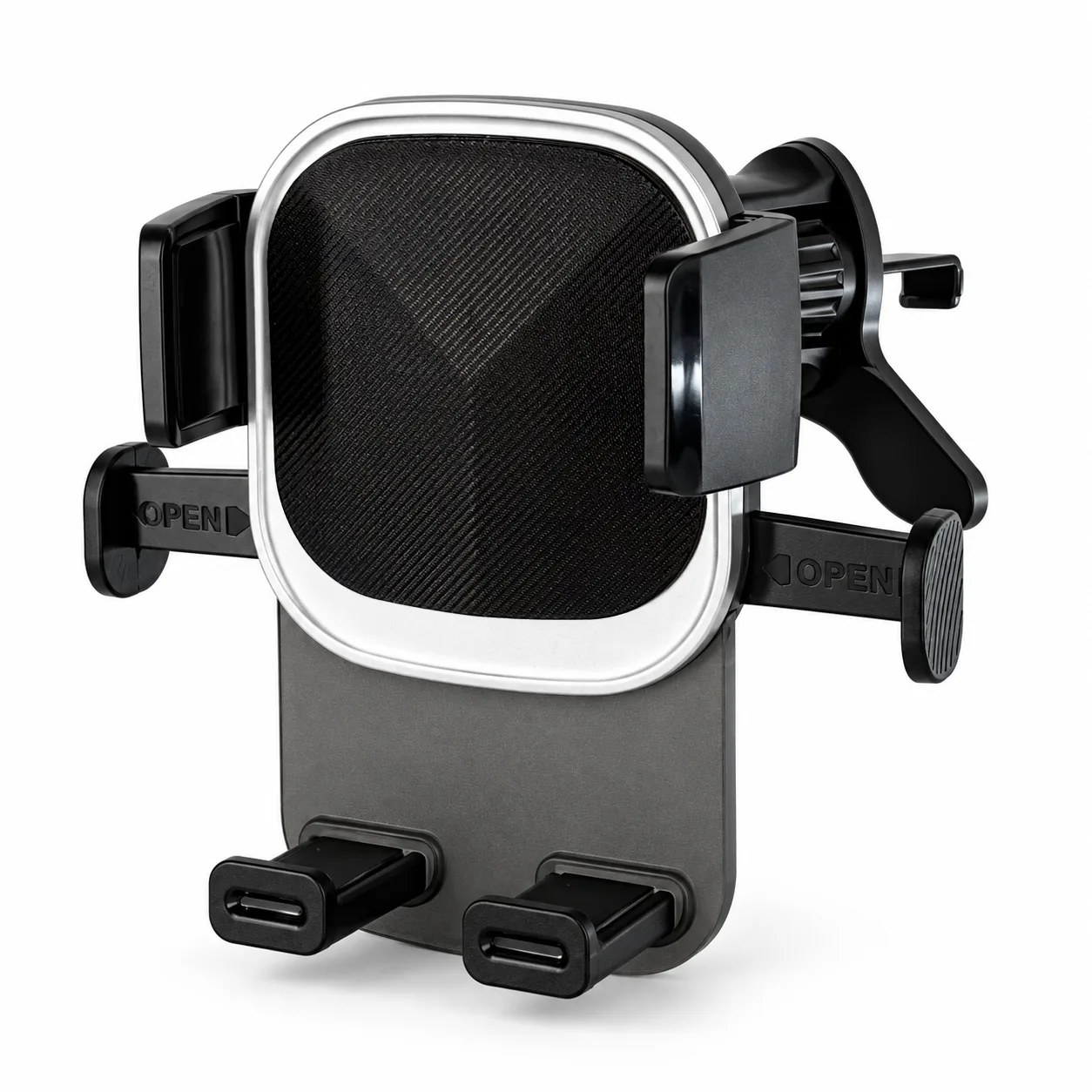 STG-07 STG-07Airvent Wing Automatical Button Holder Tri Facet，Transparent Series for 4-7", ABS & PC