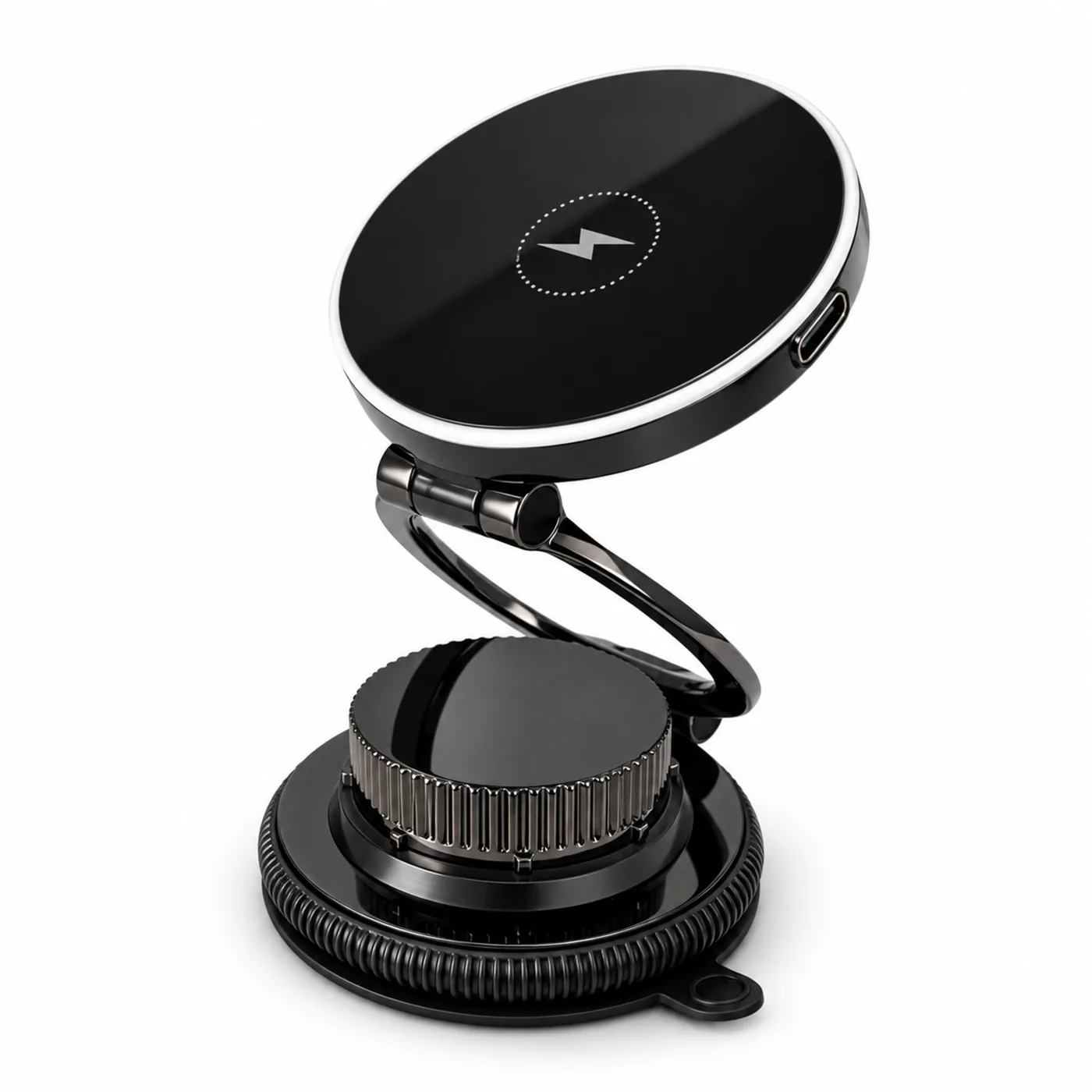 W21 Magnetic wireless charger with Orbit Coil 15W Type-C Zinc Alloy + ABS