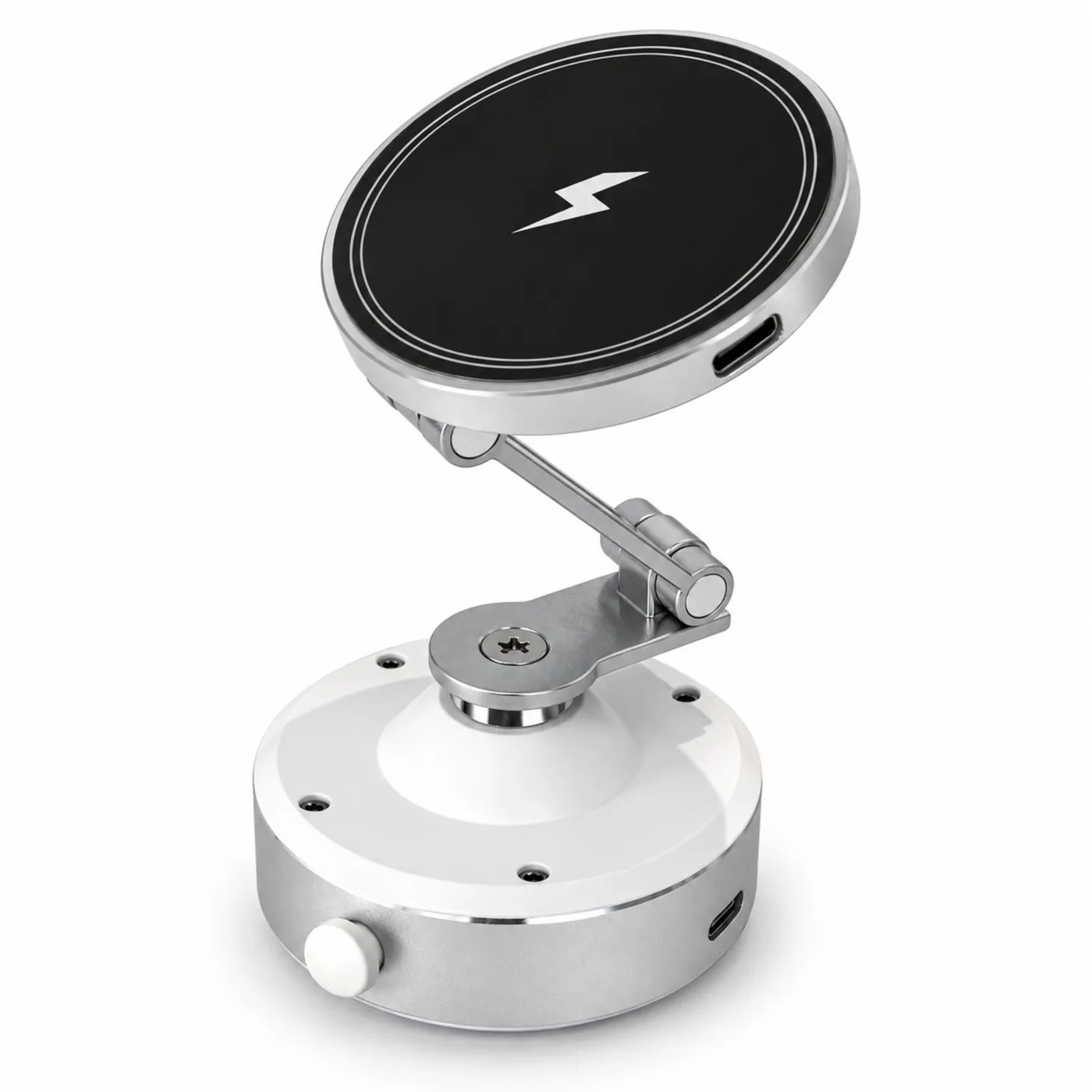 W22 Magnetic wireless charger with Pivot 15W Type-C Zinc Alloy + ABS