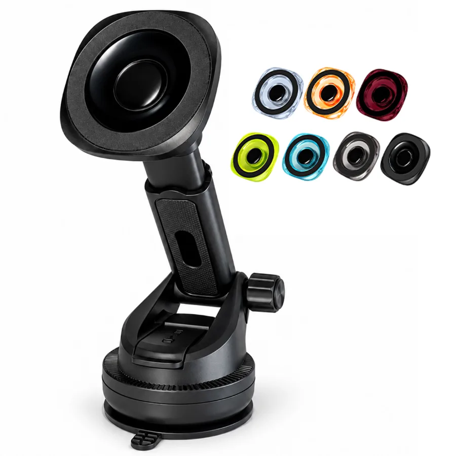 JCV-30 Textured Dashboard Magnetic Holder Transparent Series N52 with 16 Magnets, ABS&PC