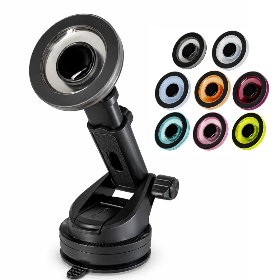 STJ-30 Textured Dashboard Magnetic Holder Transparent Series N52 with 16 Magnets, ABS&PC